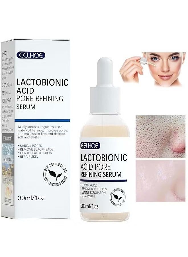 إيلهو حمض اللاكتيك تنقية المسام جوهر ، حمض اللاكتيك ، المسام تشديد جوهر نباتي المسام الحد من وكيل ، مناسبة للرجال والنساء من مختلف الأعمار ، 30 مل - Image 1