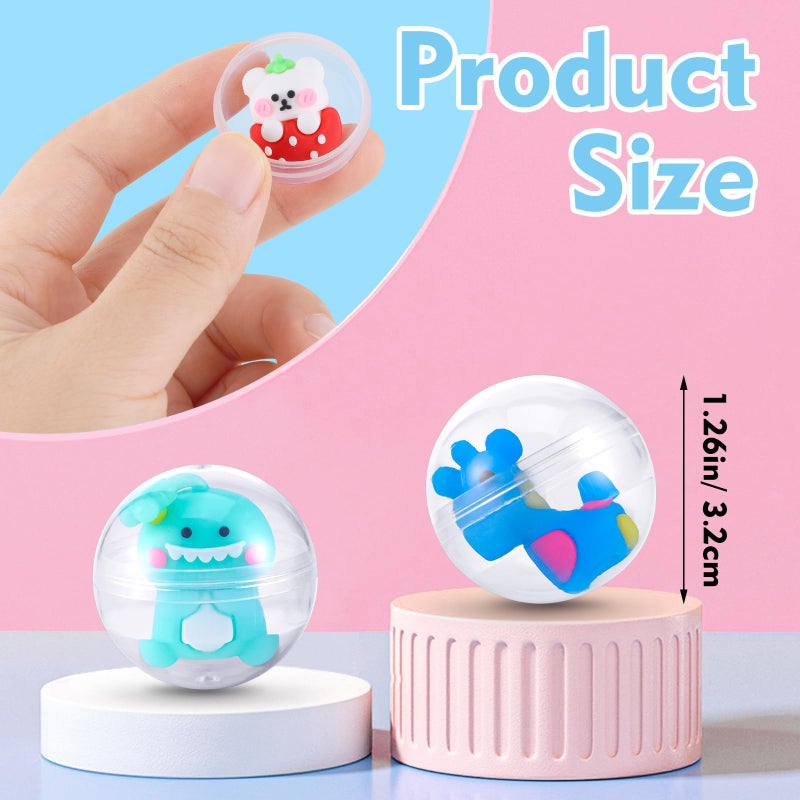 Joottuan 100 Pack Gumball Vending Machine Capsules with Cute Cartoon Mini Toy Small Filled Toys Capsules for Kindergarten Gift Christmas Easter Basket Stuffers Cute Egg - Image 3