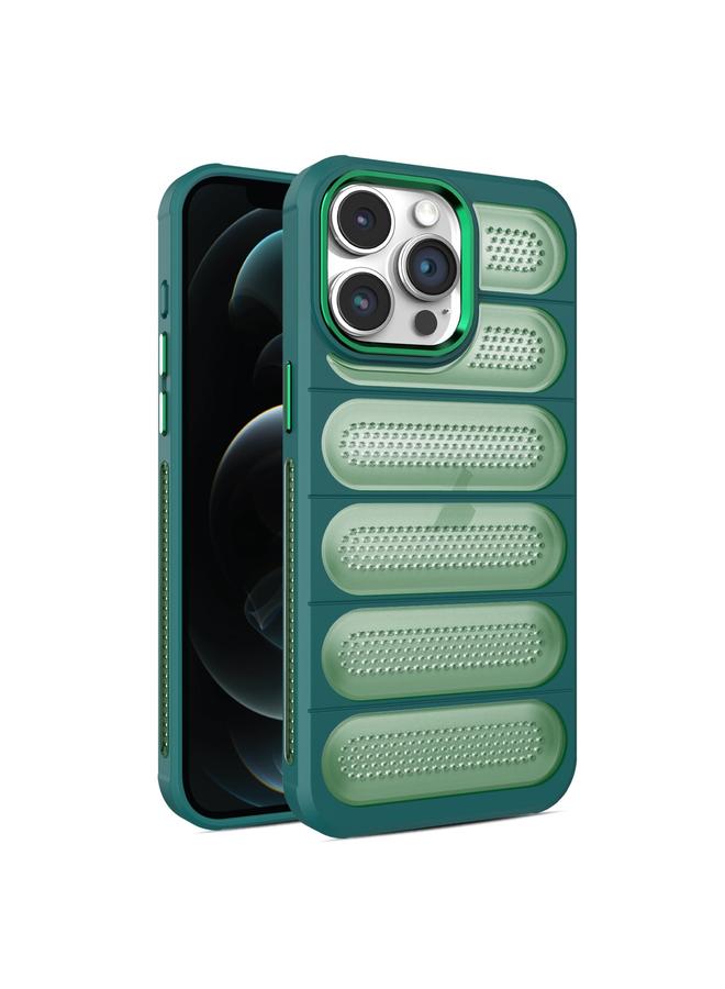 زبون جراب لهاتف iPhone 12 Pro Cooling Armor جراب هاتف شبكي شفاف قابل للتهوية - Image 1