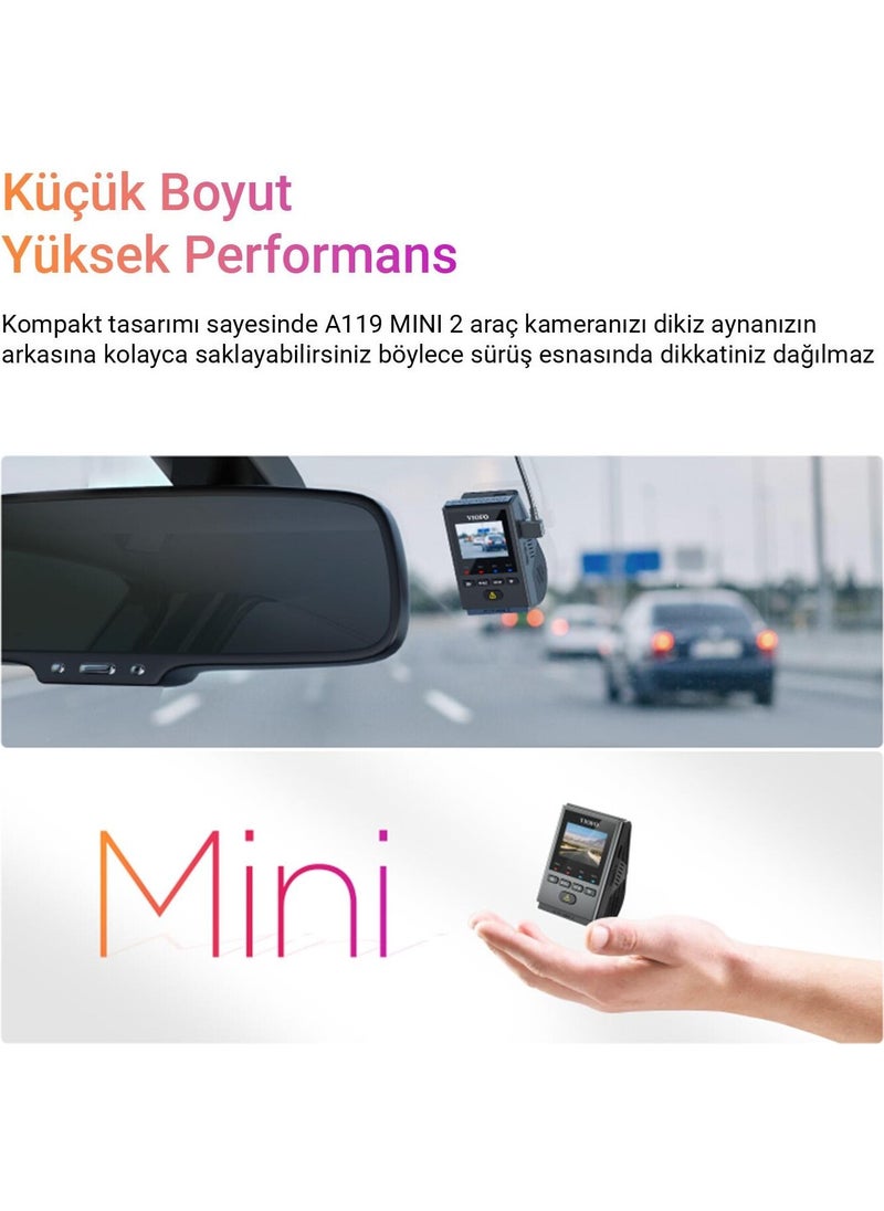 Viofo - A119 Mini-2 Hdr 2k 60FPS 5ghz Vehicle Camera with Wifi and GPS - Image 1