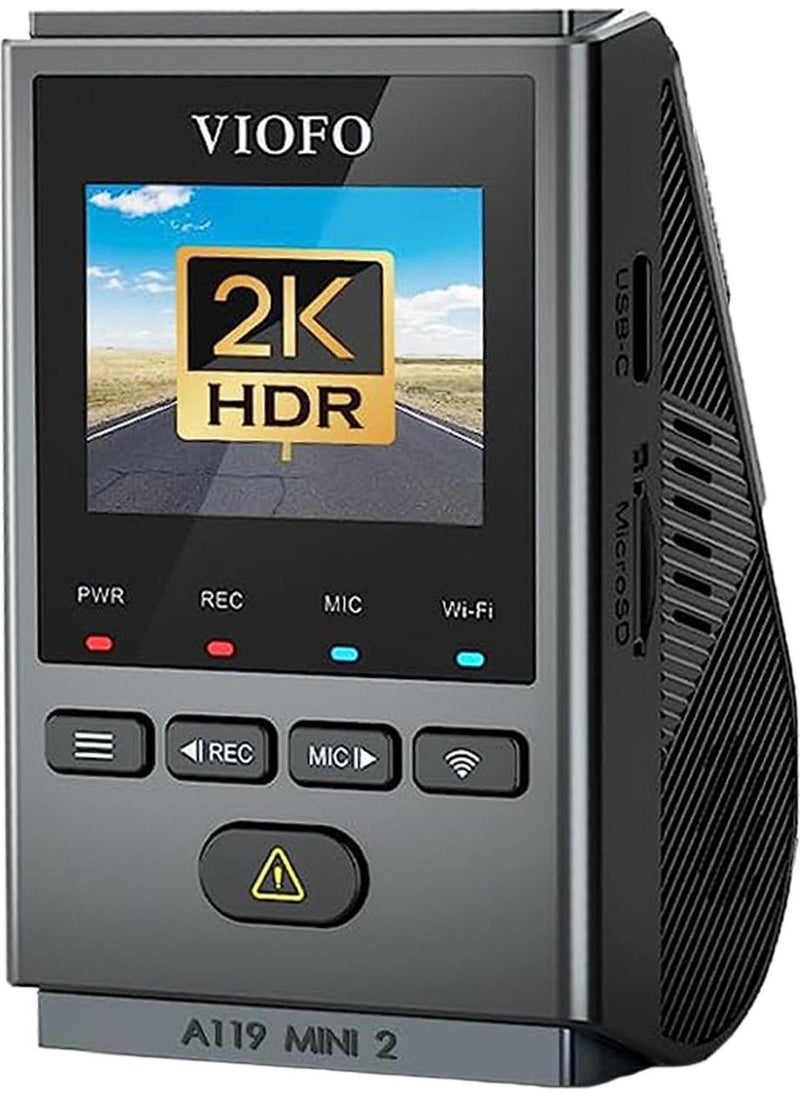 Viofo - A119 Mini-2 Hdr 2k 60FPS 5ghz Vehicle Camera with Wifi and GPS - Image 1