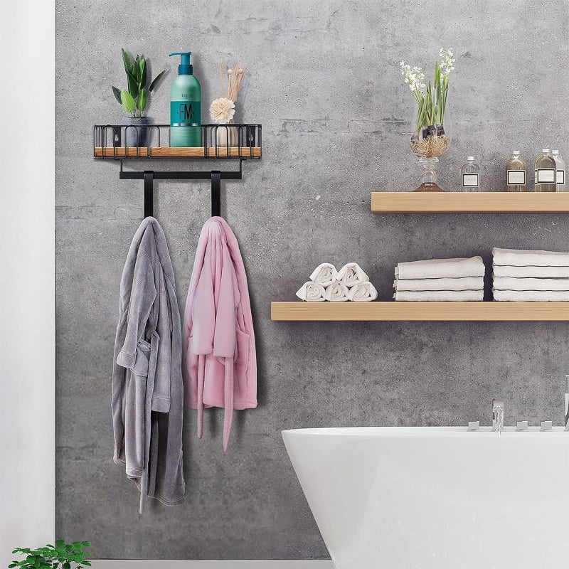 TJMOREE TJ.MOREE Ironing Board Hanger Metal Wall Mount Iron and Ironing Board Holder, Laundry Room Decor and Storage with Large Storage Black - Image 5