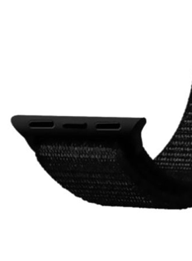 Beauenty Watch Nylon Band 42mm/44mm/45mm Compatible with Apple Watch Series 8/7/SE/6/5/4/3/2/1 Black - Image 4