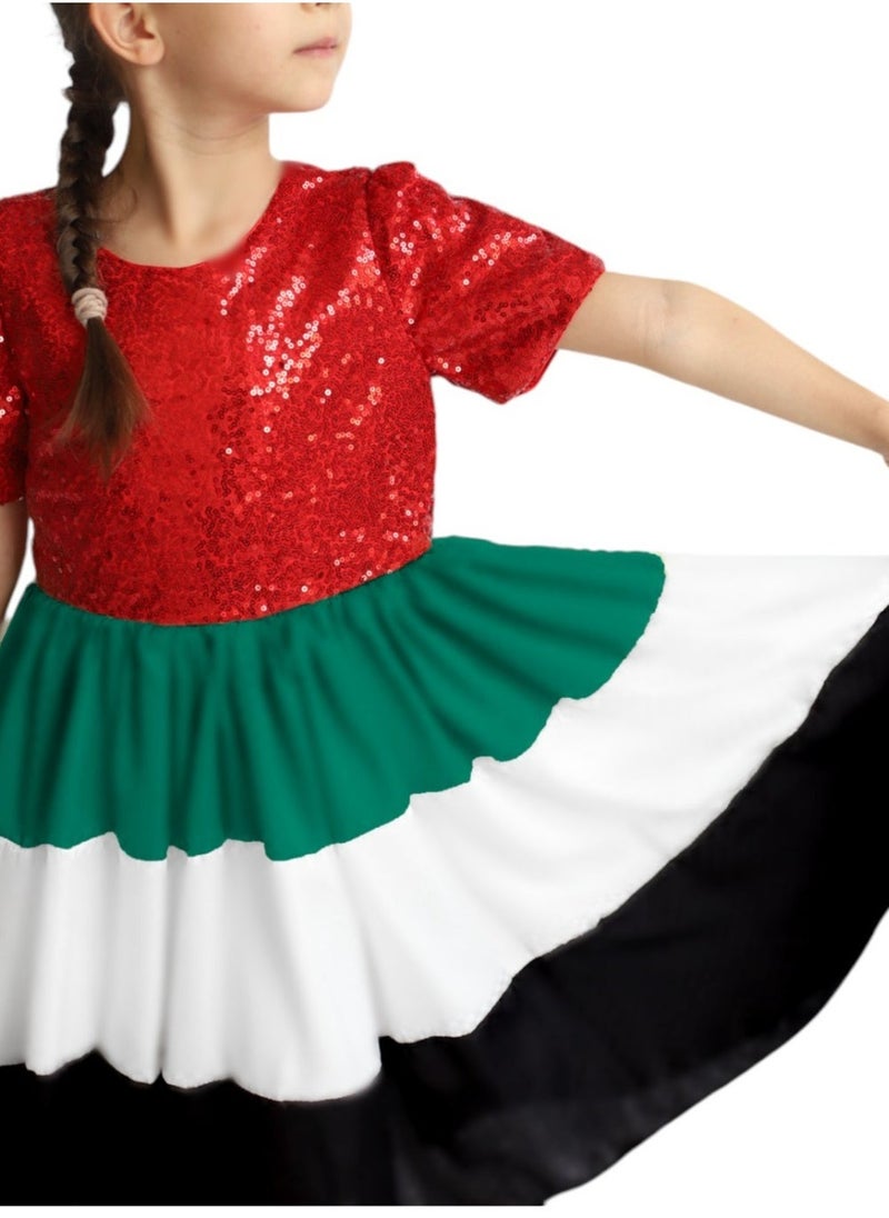 D'Daniela Flag UAE National Day Sequins Dress - Image 2