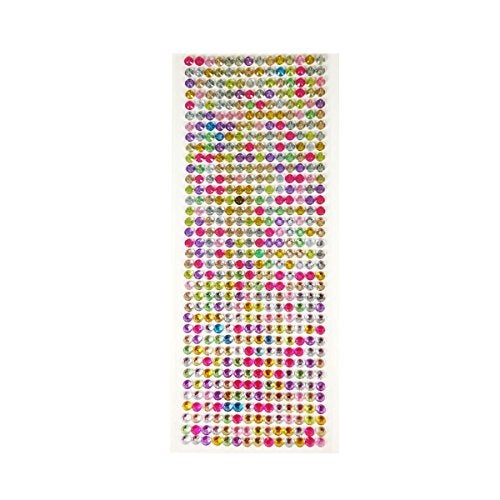 Wrapables 6mm Crystal Diamond Adhesive Rhinestones, 500 Pieces, Multi-Colo - Image 3
