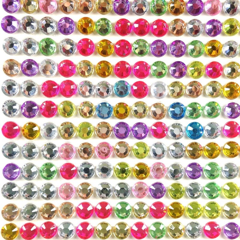 Wrapables 6mm Crystal Diamond Adhesive Rhinestones, 500 Pieces, Multi-Colo - Image 5