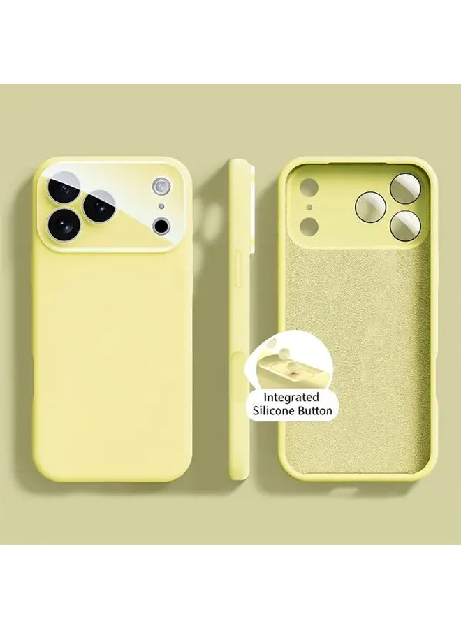 White Liquid Silicone Case For iPhone 17 Pro Max With Camera Protection - Image 1