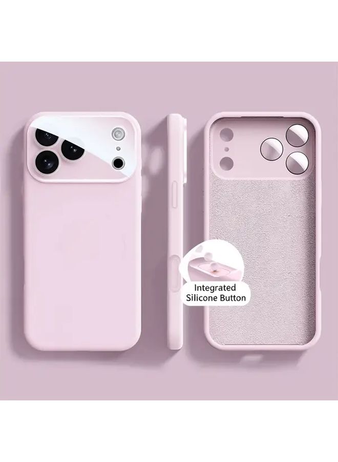 White Liquid Silicone Case For iPhone 17 Pro Max With Camera Protection - Image 3