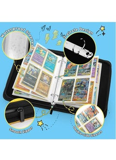 Filly Filly Card Holder Binder Carrying Case for Pokemon Cards - Portable Trading Card Collector Album, Holds 400 Cards with 50 Removable Sheets and 4 Pockets  - Image 5