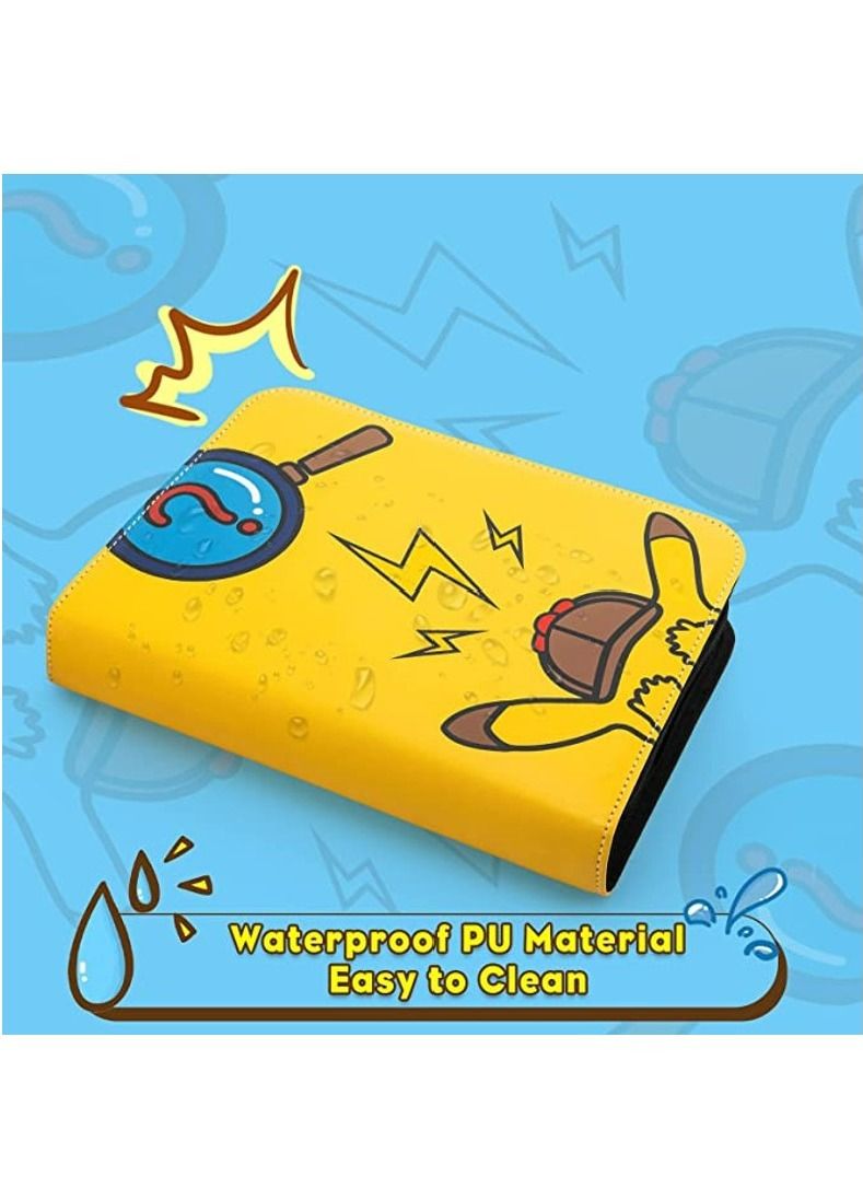 Filly Filly Card Holder Binder Carrying Case for Pokemon Cards - Portable Trading Card Collector Album, Holds 400 Cards with 50 Removable Sheets and 4 Pockets  - Image 4
