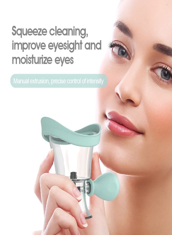 AITIME Eye Wash Cup, Portable Reusable Eye Cups for Eye Wash, Eye Rinse Cup and Contact Lens Case Kit, Silicon Manual Air Pressure Eye Washer Cup Tool(Blue) - Image 5