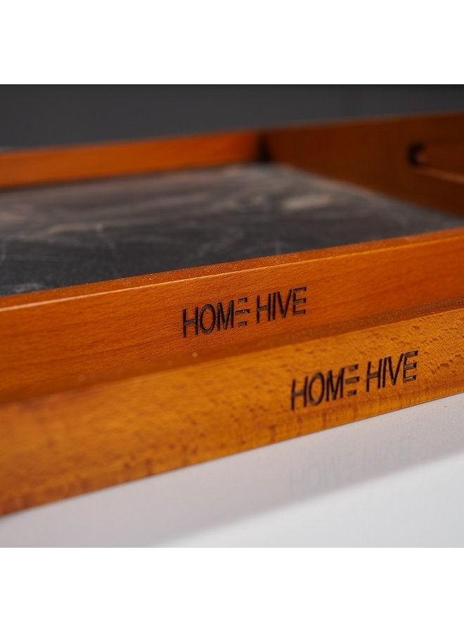 هوم هايف طقم من صينيتين للتقديم - ماربل جلو - Image 2