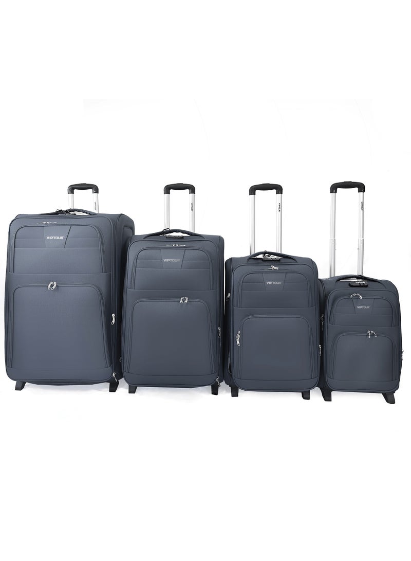 فيبتور مجموعة أمتعة مكونة من 4 قطع، حقيبة عربة متينة بعجلتين وقفل رقمي ومقبض تلسكوبي ثلاثي المراحل - Image 1