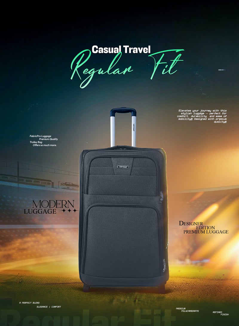 فيبتور مجموعة أمتعة مكونة من 4 قطع، حقيبة عربة متينة بعجلتين وقفل رقمي ومقبض تلسكوبي ثلاثي المراحل - Image 2