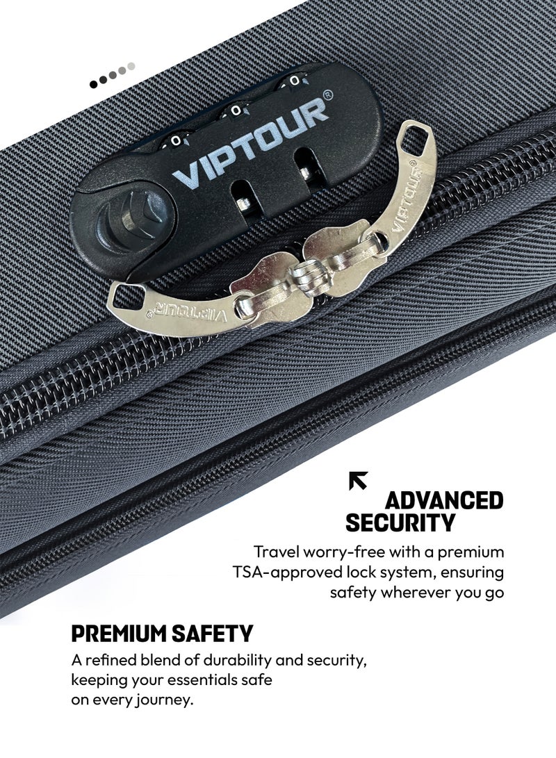 فيبتور مجموعة أمتعة مكونة من 4 قطع، حقيبة عربة متينة بعجلتين وقفل رقمي ومقبض تلسكوبي ثلاثي المراحل - Image 4