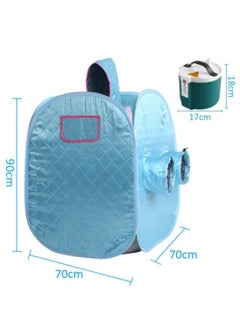 GGEROU Portable Steam Sauna House With Bluetooth Control, Steamer 2L, Body Tent, Folding Chair, Personal Home Spa Center, Blue  - Image 2
