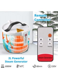 GGEROU Portable Steam Sauna House With Bluetooth Control, Steamer 2L, Body Tent, Folding Chair, Personal Home Spa Center, Blue  - Image 4