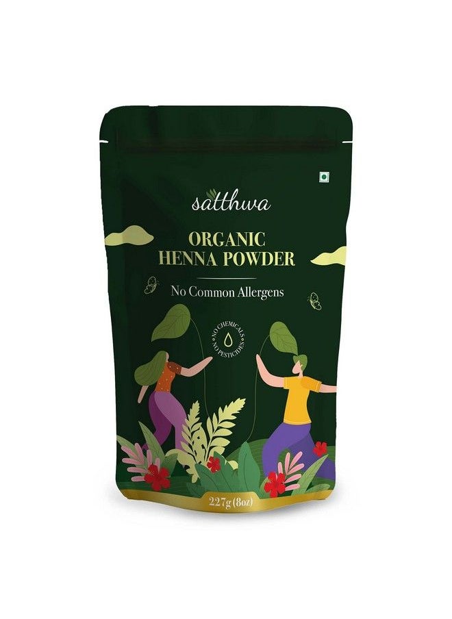 Satthwa - Organic Henna Powder (Mehndi Powder); 227Gm ;100% Pure & Natural Lawsonia Inermis ; Henna For Cools Scalp Nourishes & Deep Conditions Rich Brown Hair Colour & Covering Greys - Image 1