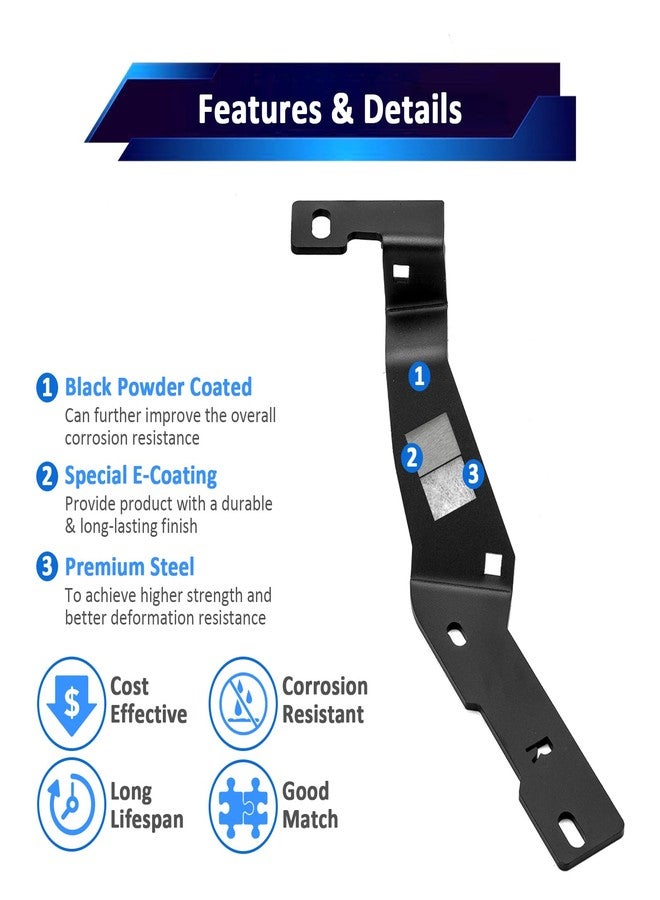 Wsays 2Pcs Hood Hinge LED Light Pod Mount Bracket Compatible with Dodge Ram 2500/3500 2019-2024 - Image 2