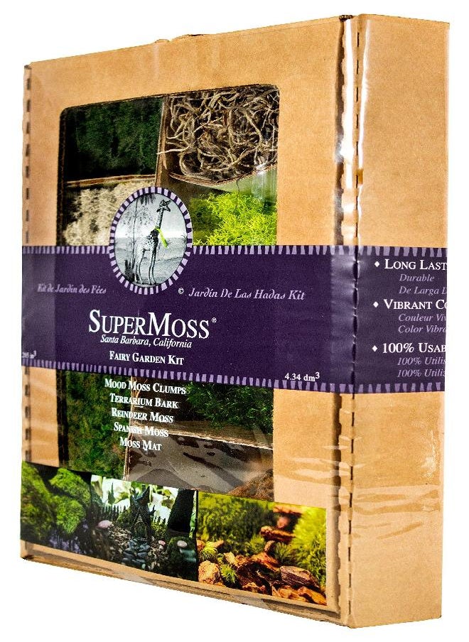 SuperMoss - SuperMoss (50310) Fairy Garden Kit, Mixed Mosses, 4 oz., Multicolor - Image 1