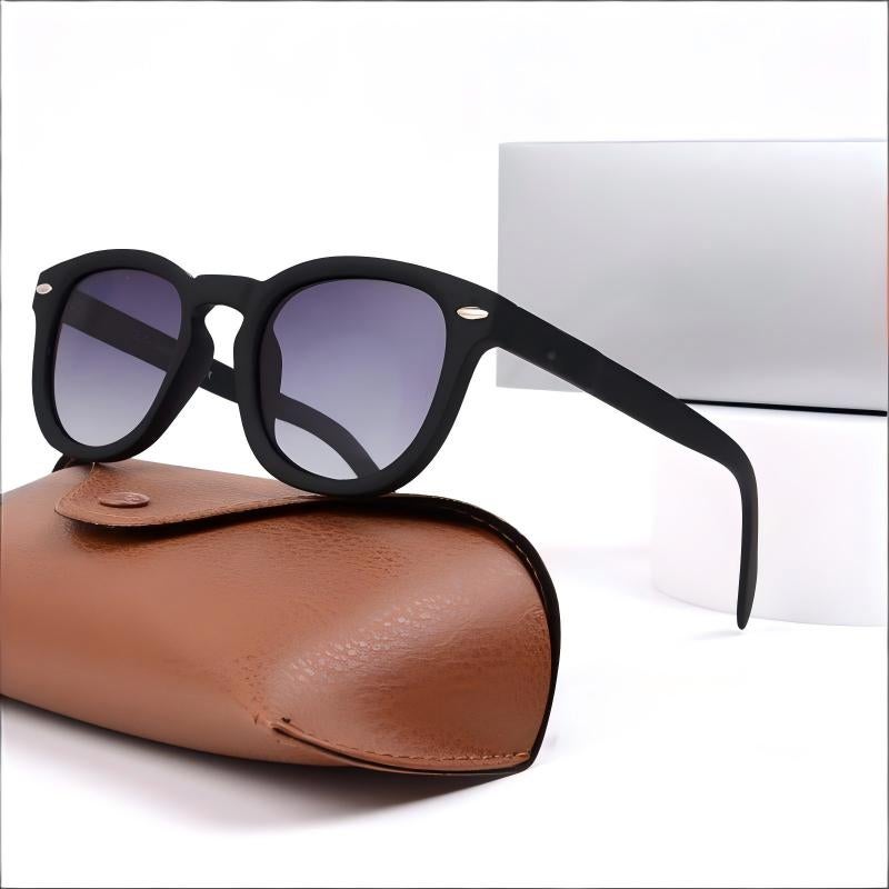 POLICE Men's Cycling Glasses Fashion Wayfarer Sunglasses Black Framed with Grey UV Lenses - Image 1