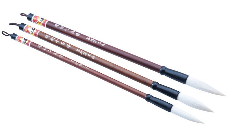 Easyou Hu Brush Chinese Brush for Beginner Students Calligraphy and Drawing Pure Goat Hair jzcf L+M+S - Image 1