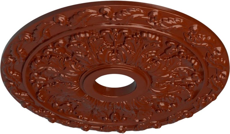 Ekena Millwork CM19SPFIF Spring Leaf Ceiling Medallion fits Canopies up to 5 5/8, FireBrick - Image 2