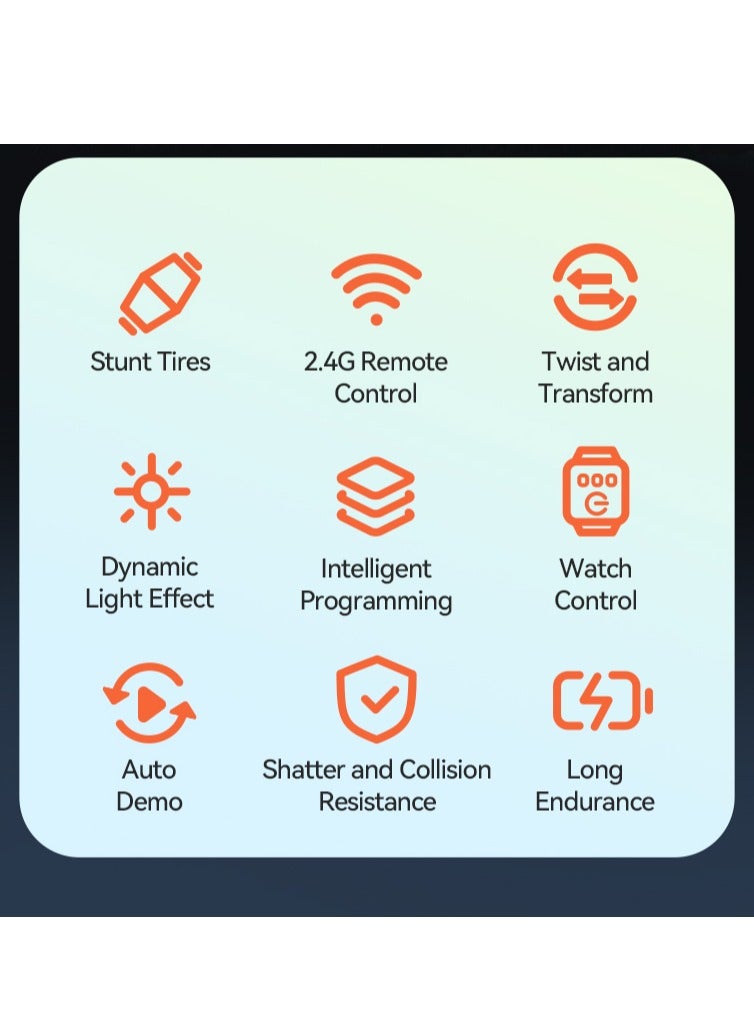 JJRC Remote Control Watch Gesture Sensor Deformable Electric Toy Car - Image 5