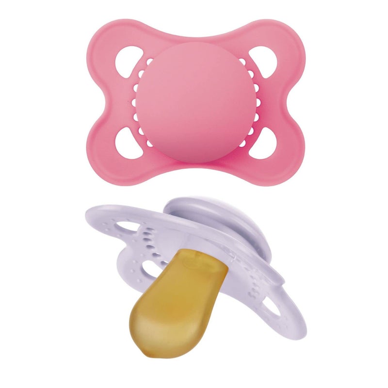 MAM Original Latex Pacifiers, Binky Pacifier for 0-6 Months, Natural Rubber Nipple, Made from Bio-Circular Materials, Easy to Clean, with Sterilizer Case, 2 Count Binkies - Image 1