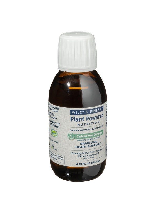 Wiley's Finest CatchFree Omega - Vegan, Non-GMO Fish Oil Alternative - Full Spectrum Omega-3 Liquid Supplement with Organic Plant-Based Algae Oil - Tropical Mango Flavor - 4.23 Oz (25 Servings) - Image 3