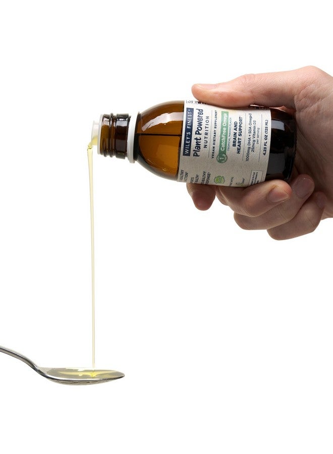 Wiley's Finest CatchFree Omega - Vegan, Non-GMO Fish Oil Alternative - Full Spectrum Omega-3 Liquid Supplement with Organic Plant-Based Algae Oil - Tropical Mango Flavor - 4.23 Oz (25 Servings) - Image 4
