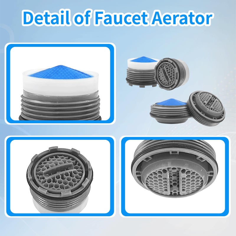 BBLFU 36Pcs Faucet Aerator Kit with 5 Sizes Aerator Key Removal Tools, Replacement Sink Tap Flow Restrictor Inserts for Bathroom and Kitchen, M16.5 M18.5 M21.5 M24 mm - Image 4