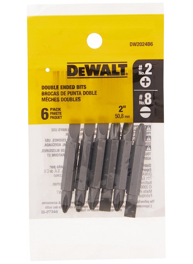 DEWALT Screwdriver Set, #2 Phillips / No. 8 Slotted Double Ended Bit, 6-Pack (DW2024B6) - Image 4