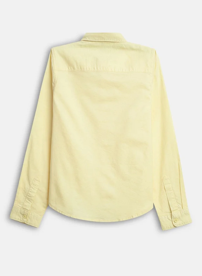 بونكيدز BONKIDS Boys Yellow Opaque Casual Shirt