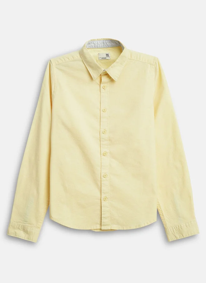 بونكيدز BONKIDS Boys Yellow Opaque Casual Shirt