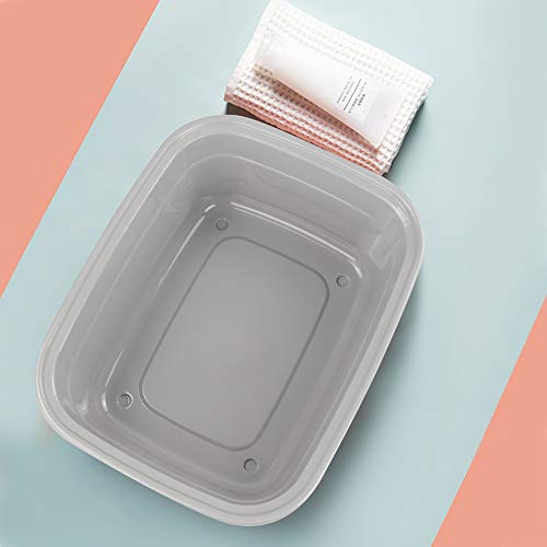 Fiazony 14-Quart Gray Plastic Wash Tub/Dish Pan Basin, Set of 4 - Image 5