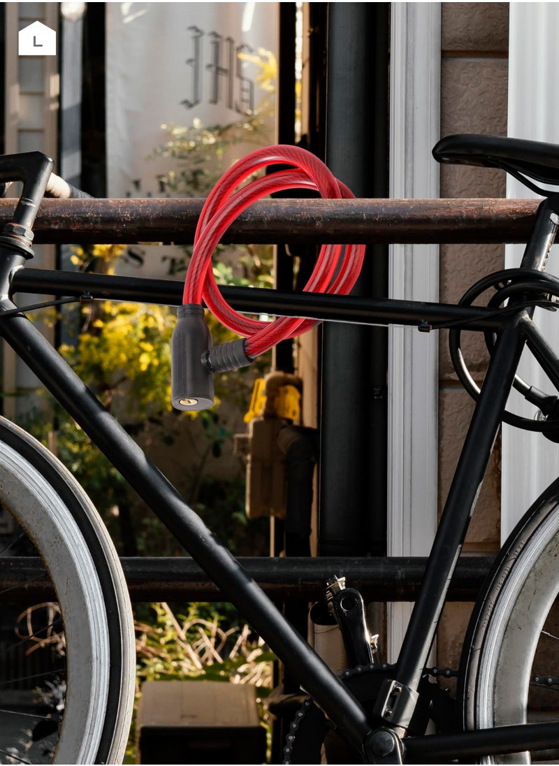 Bicycle Lock - 12x65cm – Durable Anti-Theft Cable Lock with 2 Keys, Assorted Colors Sent Randomly (Color Not Selectable) – Ideal for Bicycles, Scooters, Gates, and Outdoor Equipment