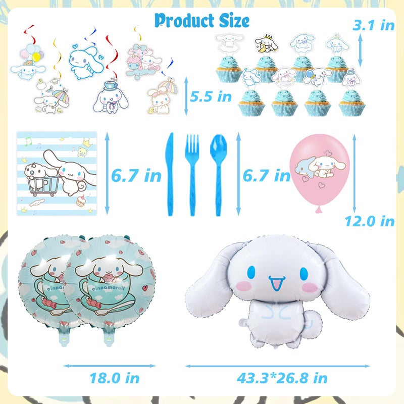 MLEDUY Cute Dog Theme Party Decorations Kit - Banner, Cake Topper, Cupcake Toppers, Hanging Swirls, Balloons, Tablecloth, Backdrop, Tableware - Complete Kids Birthday Party Supplies - Image 4