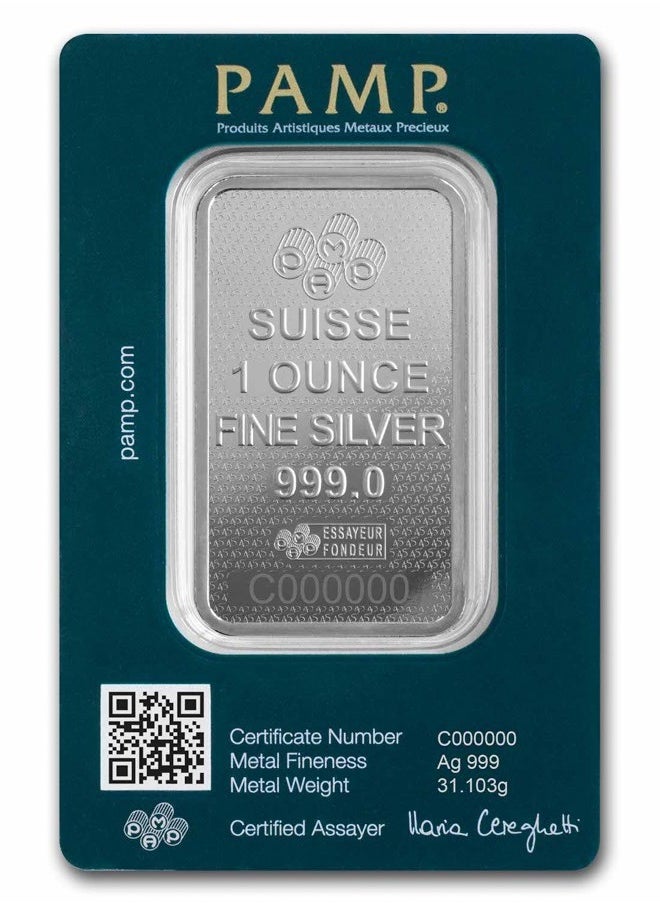 PAMP - PAMP Suisse 45th Anniversary Silver 1 oz Bar - Image 1