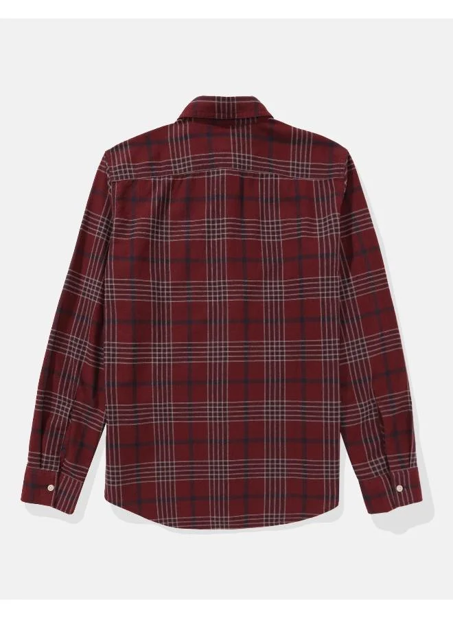 American Eagle AE Plaid Slim Fit Everyday Button-Up Shirt