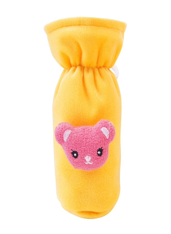 MW PRINTS Soft Plush Stretchable Baby Feeding Bottle Cover with Easy to Hold Strap |Suitable for 60ml-140ml Baby Feeding Bottle Cover Pack of 2 (Yellow & Red) - Image 3