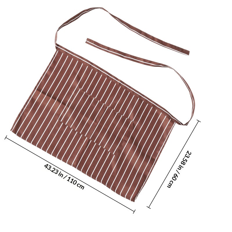 3pcs Waist Apron Half Apron with Pocket Unisex Serving Apron for Waitress Waiter Server - Image 2