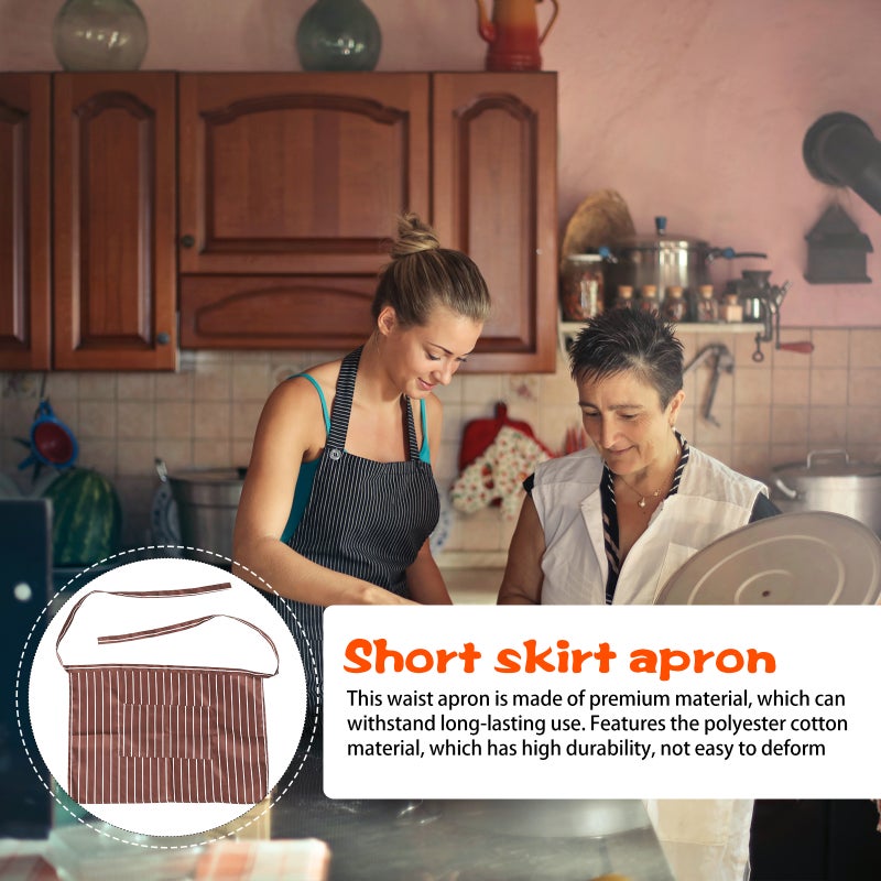 3pcs Waist Apron Half Apron with Pocket Unisex Serving Apron for Waitress Waiter Server - Image 5