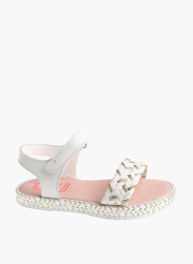 Pablosky Girls Strap Sandals With Hook And Loop Closure  - Image 2