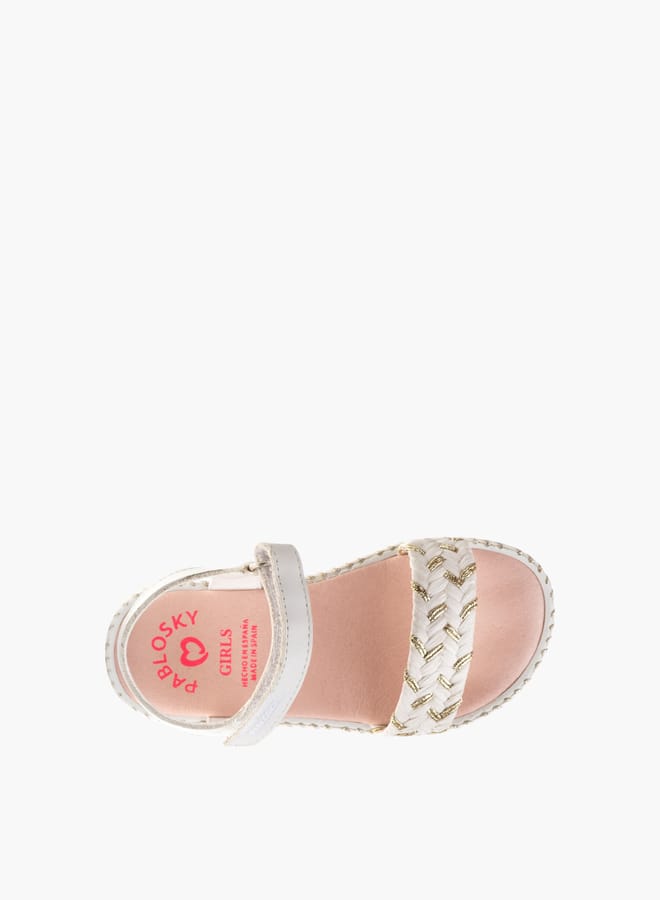 Pablosky Girls Strap Sandals With Hook And Loop Closure  - Image 4
