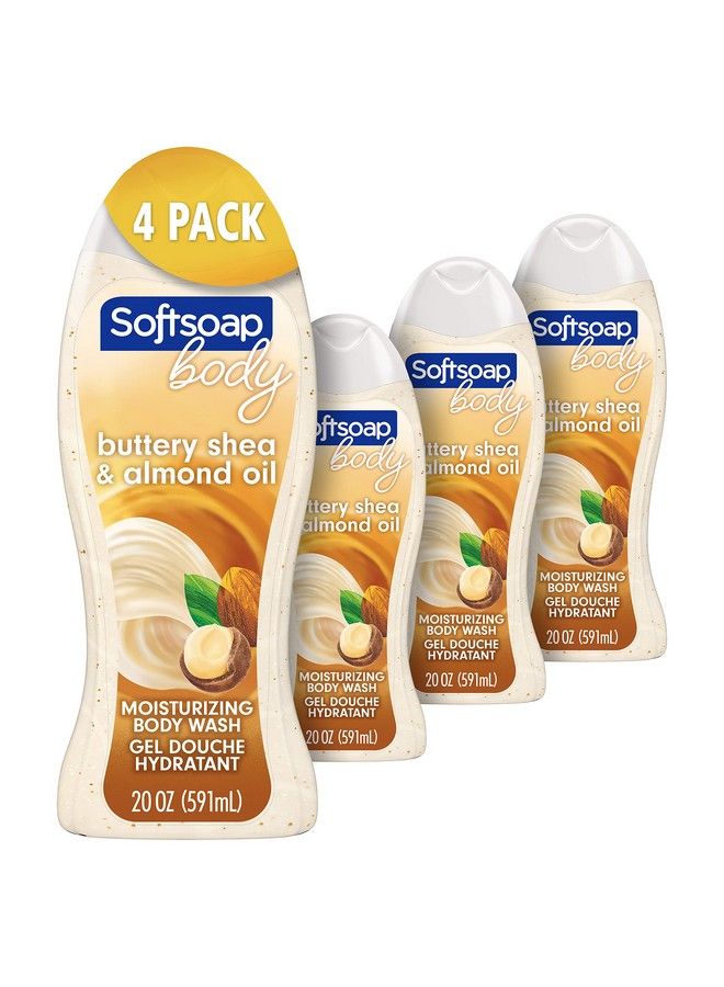 Softsoap Softsoap Moisturizing Body Wash Shea And Almond Oil 20 Fluid Ounce (4 Pack) 20 Ounce - Image 1