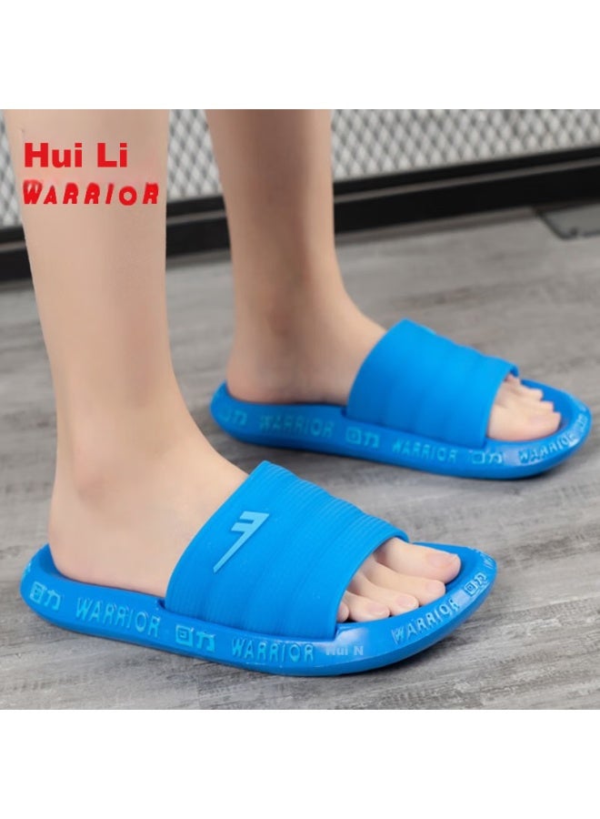 Huangli Couple Indoor Bathroom Shower Slippers Home Wear-resistant Anti-slip Korean Style Fashion Slippers Hl0120 Light Blue Size 37