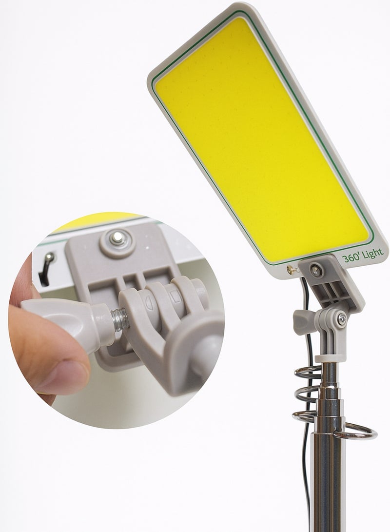 Outdoor LED Camping Light Set – 360cm Telescopic Pole with Ultra-Bright COB Light Panel, Remote Control, 12V Car Plug, Battery Clips & Ground Stake – High Mast Lighting for Camping, Desert Trips & Outdoor Activities - Image 2