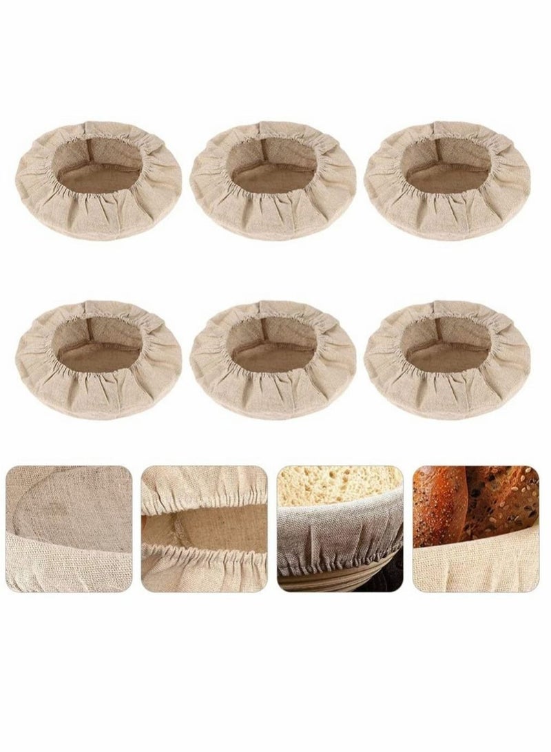 Bread Basket Bag, Liners Cloth Cover Linen Dough Rising Bowl Cover for Bakery Home Baking Professional Baking Tools for Shaping Small to Medium Sized Dough, 9 Inch / 23 Cm, 6 Pcs - Image 1