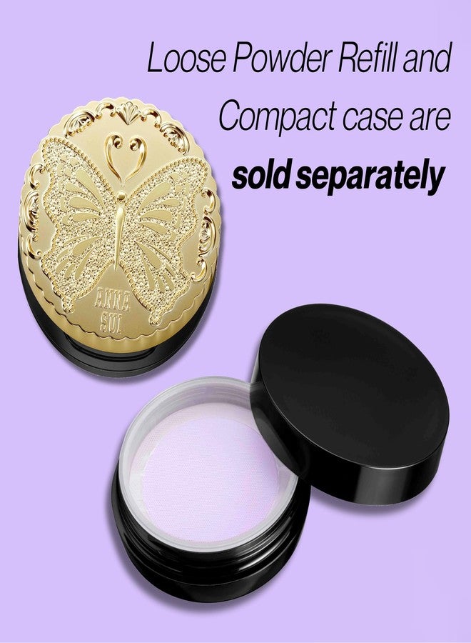ANNA SUI Loose Face Powder, Mini Compact Only, Refill Sold Separately, With Puff and Lid decorated with Anna Sui's icon Butterfly Motif, 01 Gold - Image 2